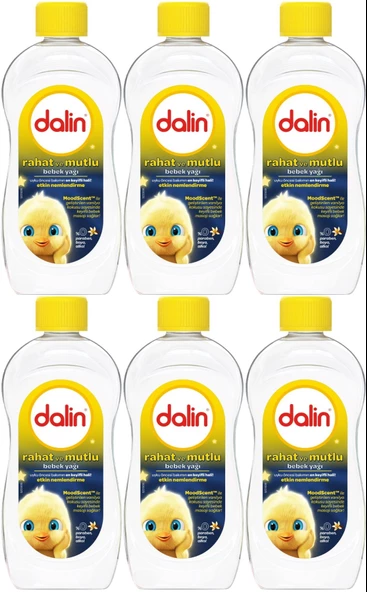 Dalin Bebek Yağı 300ML Rahat ve Mutlu Vanilya Kokulu Nemlendirici (6 Lı Set)