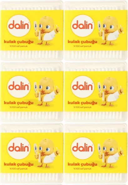 Dalin Kulak Çubuğu 100 Adet (6 Lı Set)