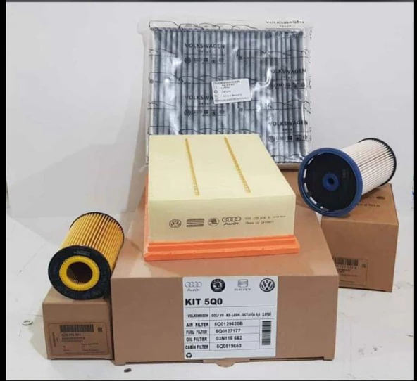 FİLTRE SETİ VOLKSWAGEN CADY PASSAT TUAREG JETTA E M 3 LÜ SET