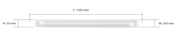 ACK 120cm 14W BEYAZ T5 LED BANT ARMATÜR ANAHTARLI - 4