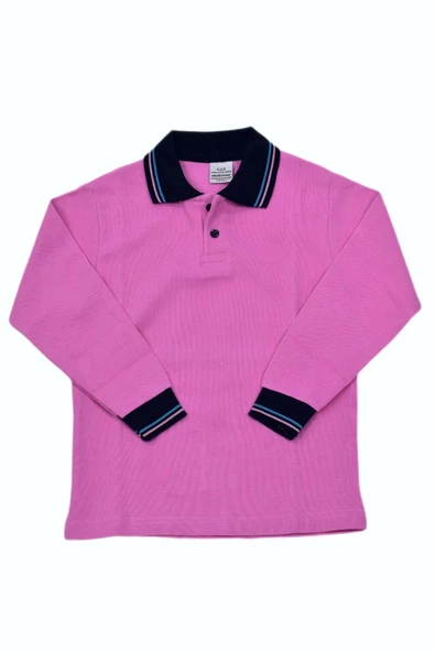 Kolej Polo Yaka Sweat Pembe BGL-YMRTP-5 - 3