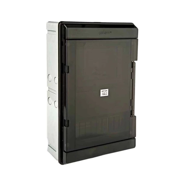 ÇETSAN 1 Monofaze Sayaçlı 9 Sigortalı Sıva Üstü Plastik Saat Kutusu Tek Sayaçlı S. Ü.