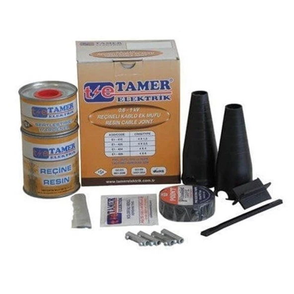 TAMER 3X16+10 KABLO İÇİN REÇİNELİ EK MUF - 3