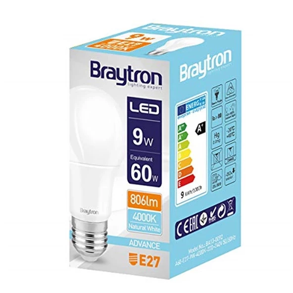BRAYTRON 9W LED AMPUL E-27 6500K BEYAZ - 2