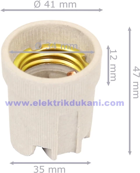 Üniversal E-27 Porselen Duy (Genel Maksatlı Kullanım) - 2