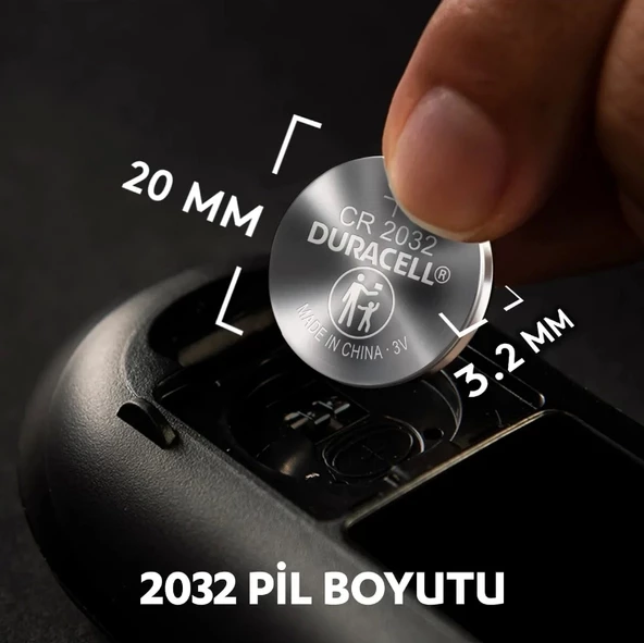 DURACELL CR-2032 Lityum 3v 3 Volt Araba Kumanda Pili Para Düğme Pil (1 Adet Fiyatıdır) - 4