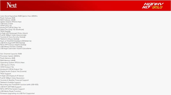 NEXT Kanky Mini Full HD Uydu Cihazı Akıllı Kumanda - 5