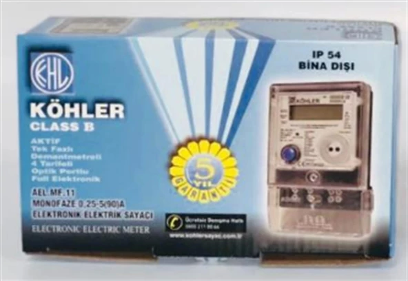 KÖHLER 10(80)A DİJİTAL MONOFAZE SAYAÇ - 2