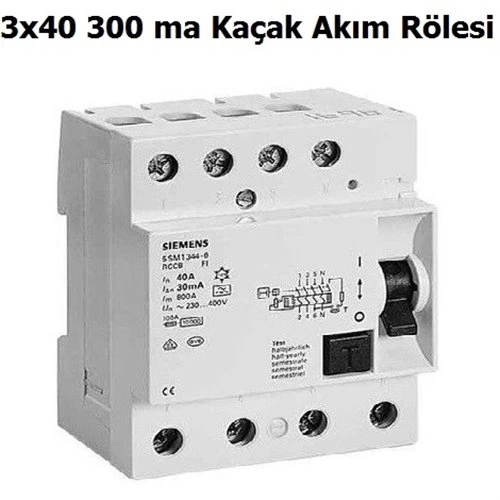 SİEMENS 3X40A 300 mA YANGIN KORUMA AKIM ROLESİ (ESKİ KASA) (5SV4644-0)