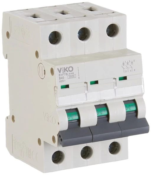 VİKO 3X20A W-OTOMAT C 3kA Trifaze Üç Fazlı W Otomat Sanayi Tip Sigorta
