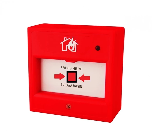 ENDER Kare Yangın İkaz Alarm Butonu Muhbir (Tekrar Kurulabilir)