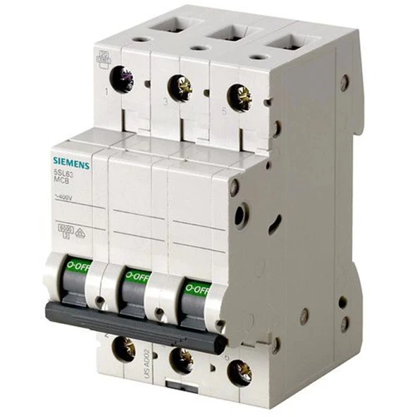 SİEMENS 3x63A 6kA C Trifaze Üç Fazlı Otomat Sanayi Tip Sigorta K-Otomat