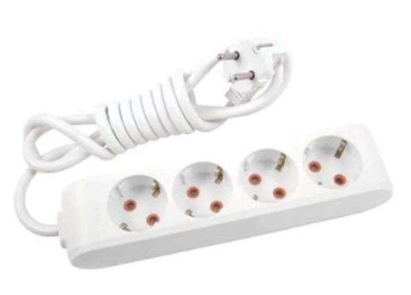 VİKO MULTİLET DÖRTLÜ 3MT GRUP PRİZ TOPRAKLI KLEMENSLİ - 3