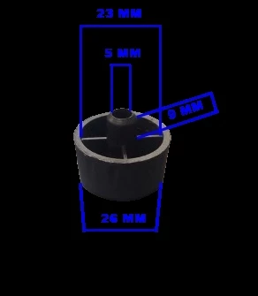 ENDER Ocak Düğmesi Yuvarlak Siyah Mini - 2