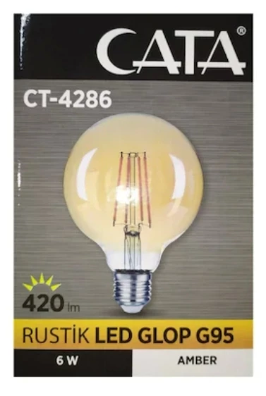 CATA 6W RUSTİK LED AMPUL AMBER G95 (BALON) - 3