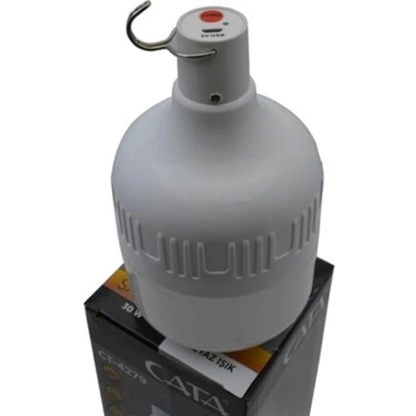 CATA 30W Taşınabilir Led USB Şarjlı Lamba 300Lm Beyaz