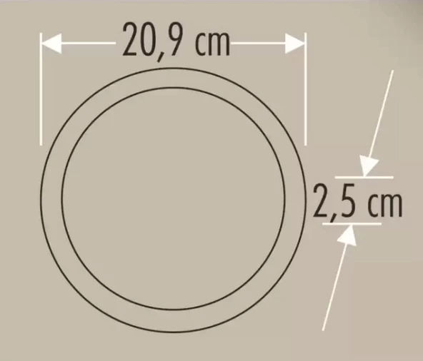 CATA 18W Yuvarlak Sıva Üstü Led Panel 6500K Beyaz Kasa - 4
