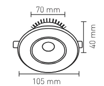 LUSTER 7W SPOT BELİNDA SİLVER KASA 6500K - Resim 2