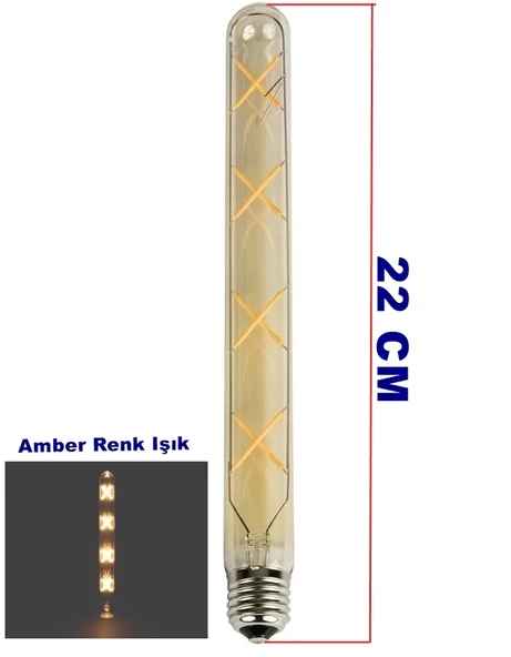 CATA 4W Rustik Led Ampul AMBER Uzun 22Cm