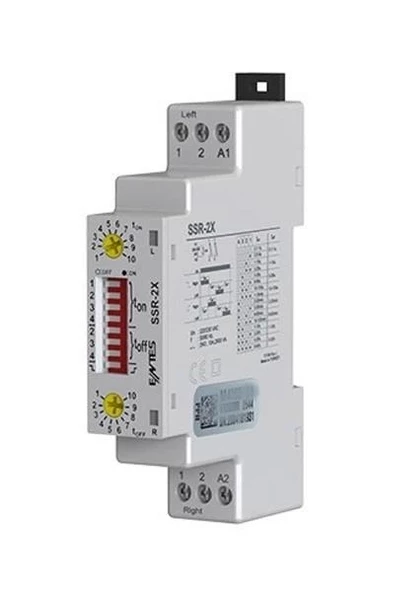 ENTES SSR-2x Sağ/Sol - (İleri/Geri) Çift Zaman Ayarlı Zaman Rölesi - 1