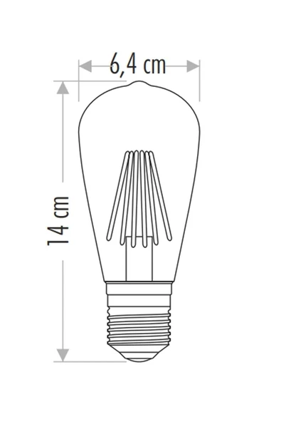 CATA 8W RUSTİK LED AMPUL AMBER ST94 - 2