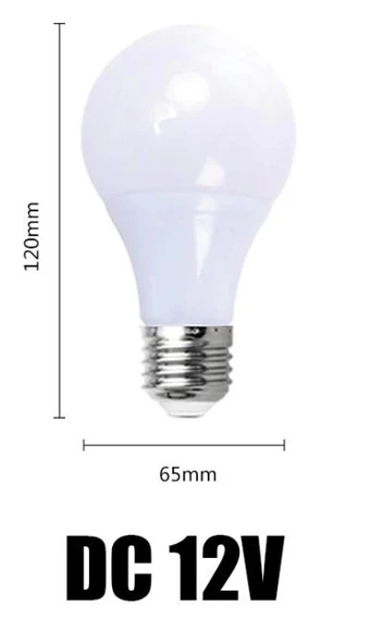 VOLTEK 12v-24v-48v Ac / Dc E-27 Led Ampul 9W 6500k Beyaz