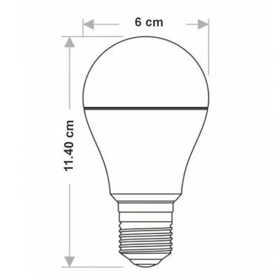ACK 9w Led Ampul E-27 4000k Günışığı 840lm - Resim 2