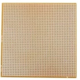 120x120mm Delikli Bakır Plaket Tek Taraflı Devre Kartı 12x12