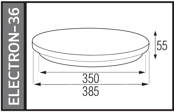 HOROZ Electron-36 BEYAZ 36w Yuvarlak Glop Led Armatür 6400k IP20 Beyaz Işık - 2