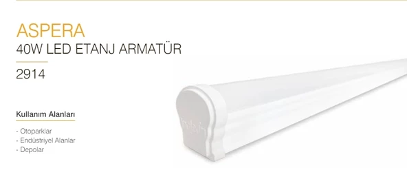 İNOLED 40W LED ETANJ ARMATÜR IP65 6500K 120CM - 3