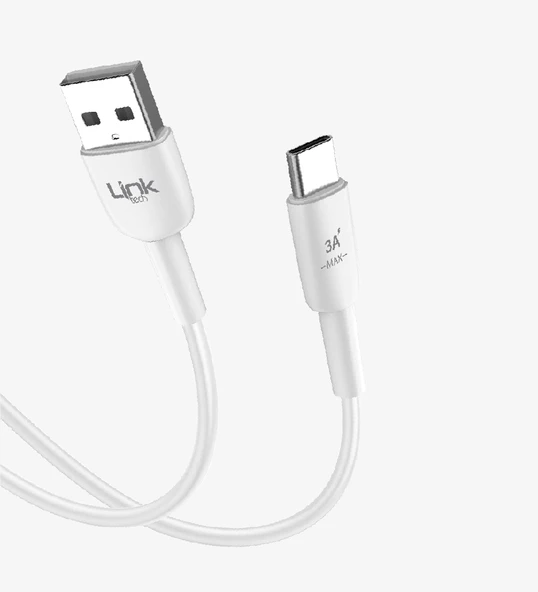 LİNKTECH USB-TYPE-C 5V 3A 1M ŞARJ KABLOSU BEYAZ