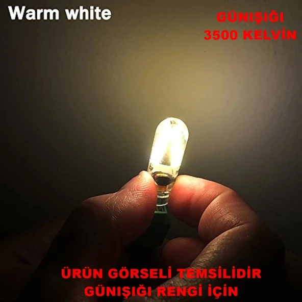 HOROZ 220V 1,5W İĞNE AYAK KAPSÜL AMPÜL G 4  GÜNIŞIĞI 2700K - 2