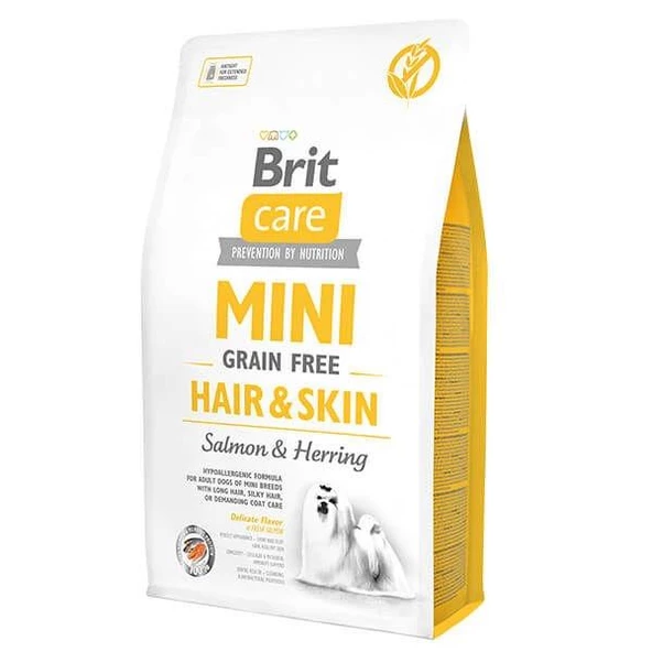 Brit Care Mini Hair&Skin Somonlu ve Ringa Balıklı Tahılsız Köpek Maması 7kg