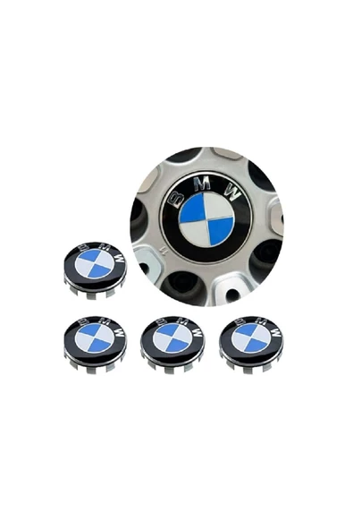 BMW F10 F30 Çelik Jant Göbek Arması 59mm-49mm 4 Adet Yeni Model