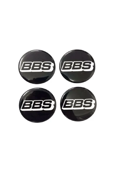 BBS Jant Göbek Arması Siyah Yapıştırma 56mm 4 Adet