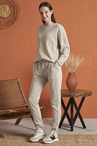 Poleren 8121 Kadın Kışlık Pijama Takımı - 2