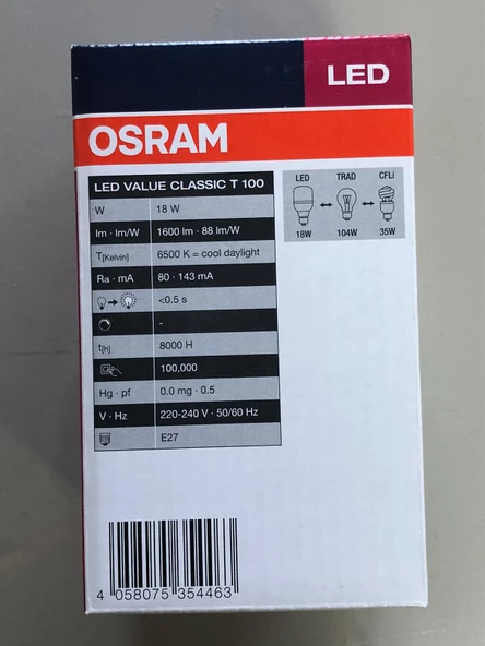 LED VALUE JUMBO 18W 104W 1600 LÜMEN 6500KELVİN BEYAZ - 2