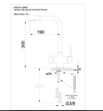 Real Stone P004 Antrasit Eviye-Abant Antrasit Batarya - 5