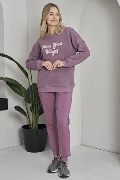 Poleren 8132 Kadın Kışlık Pijama Takımı - 2