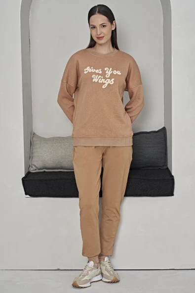 Poleren 8132 Kadın Kışlık Pijama Takımı