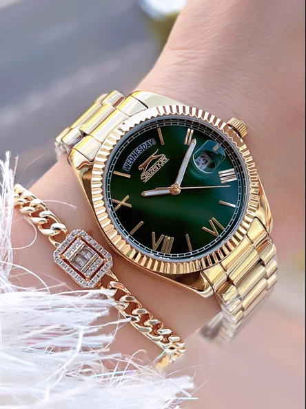 Slazenger Çelik Kordon 30 Mt Suya Dayanıklı Bileklik Hediyeli Kadın Kol Saati BSL.09.2338.4.05 ürün görseli