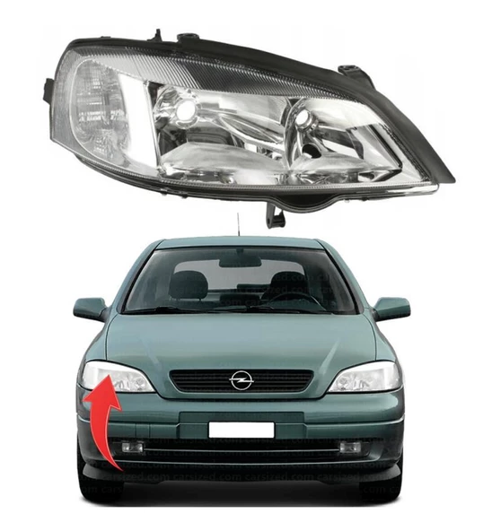 Opel Astra G Sağ (Yolcu) Far 98/04 Beyaz - Resim 3