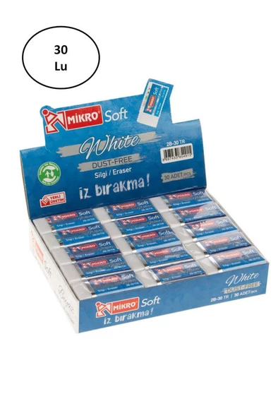 Mikro 2B-30Tr (Beyaz) Soft Silgi 2B30Tr