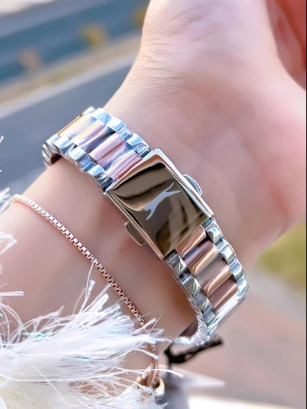 Slazenger Çelik Kordon 30 Mt Suya Dayanıklı Bileklik Hediyeli Kadın Kol Saati BSL.09.2338.4.02 - Resim 3