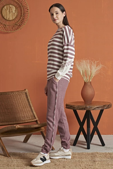 Poleren 8134 Kadın Kışlık Pijama Takımı - 2