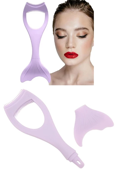 Periboia Deniz Kızı Kirpik Rimel Eyeliner Maskara Şablonu Silikon  Makyaj Uygulama Aparatı - 5