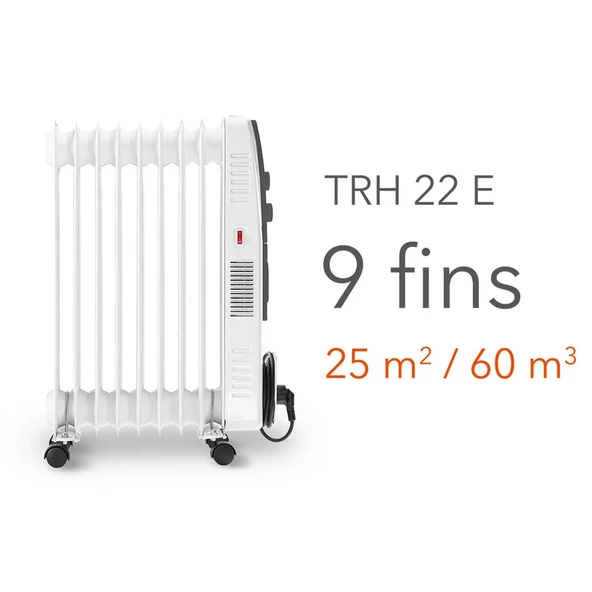 Trotec TRH 22 E Yağlı Radyatör 2400 W 9 Dilim Fanlı - 7