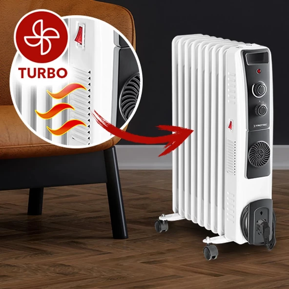 Trotec TRH 22 E Yağlı Radyatör 2400 W 9 Dilim Fanlı - 11