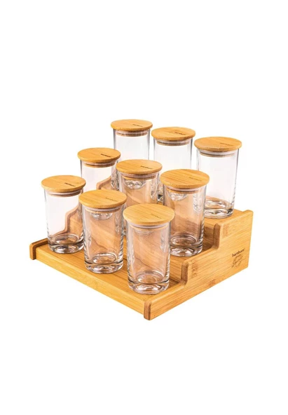 BAMBUM TİER 10 PARÇA 3 KATLI STANDLI BAHARAT SETİ - 2