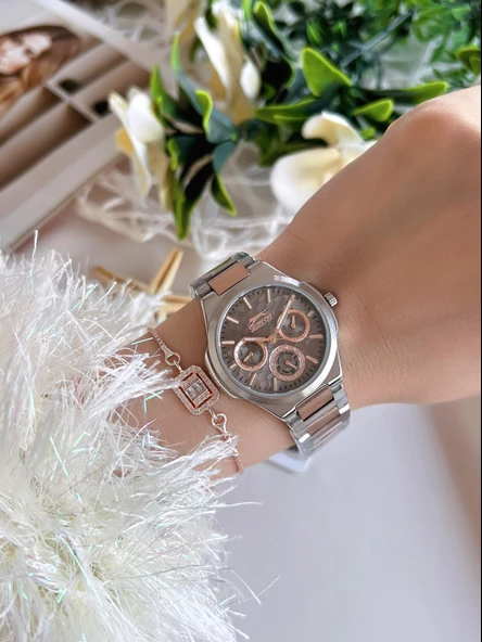 Slazenger Çelik Kordon 30 Mt Suya Dayanıklı Bileklik Hediyeli Kadın Kol Saati BSL.09.2385.4.02 - Resim 3